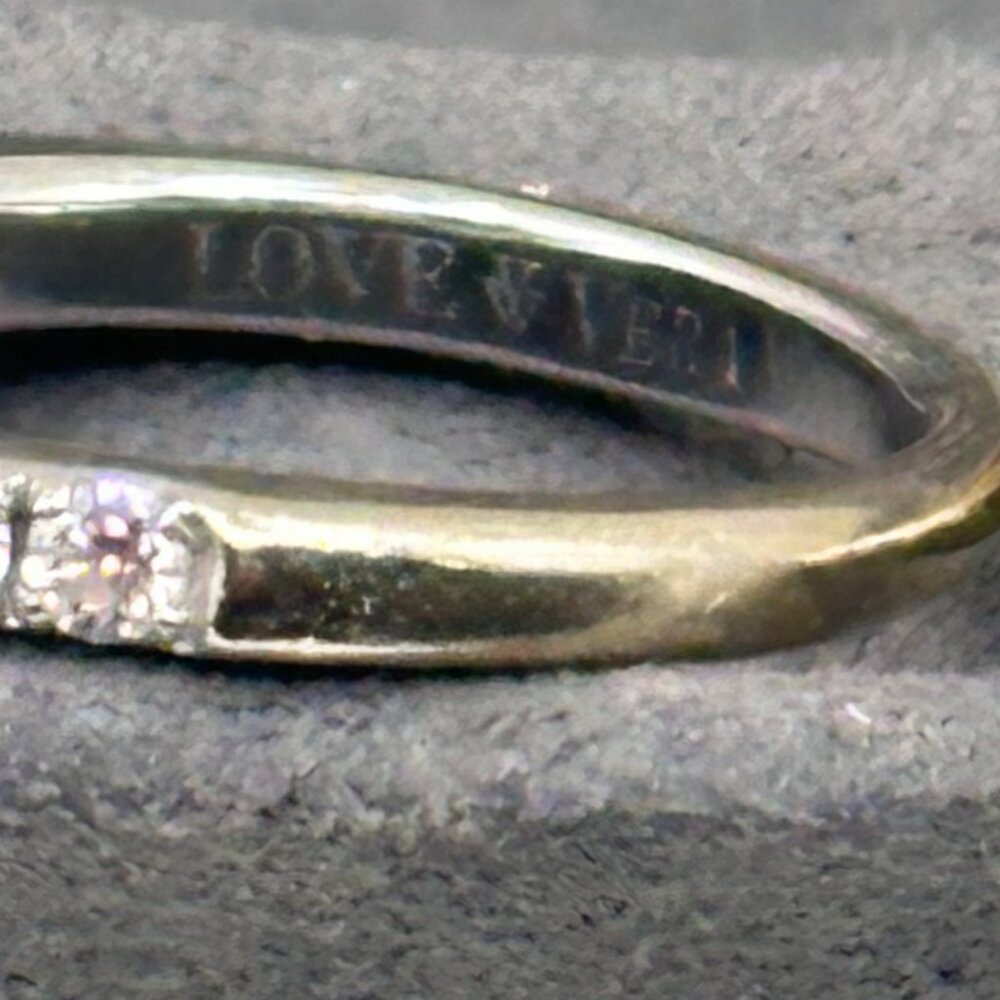 Vera Wang Love Collection 2CTW 14K WG 3/4 Princess Cut Size 4 Wedding Set - Picture 15 of 16
